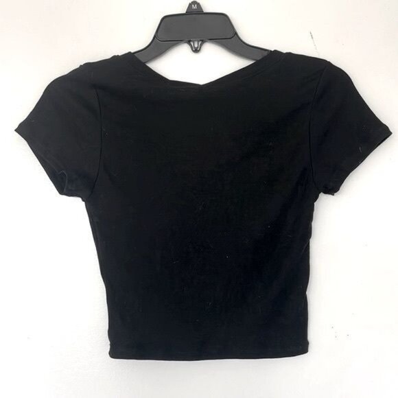 Black Fitted Crop Top – Small – NWT - Picture 4 of 4